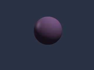 Shaded sphere at an intermediate animation position